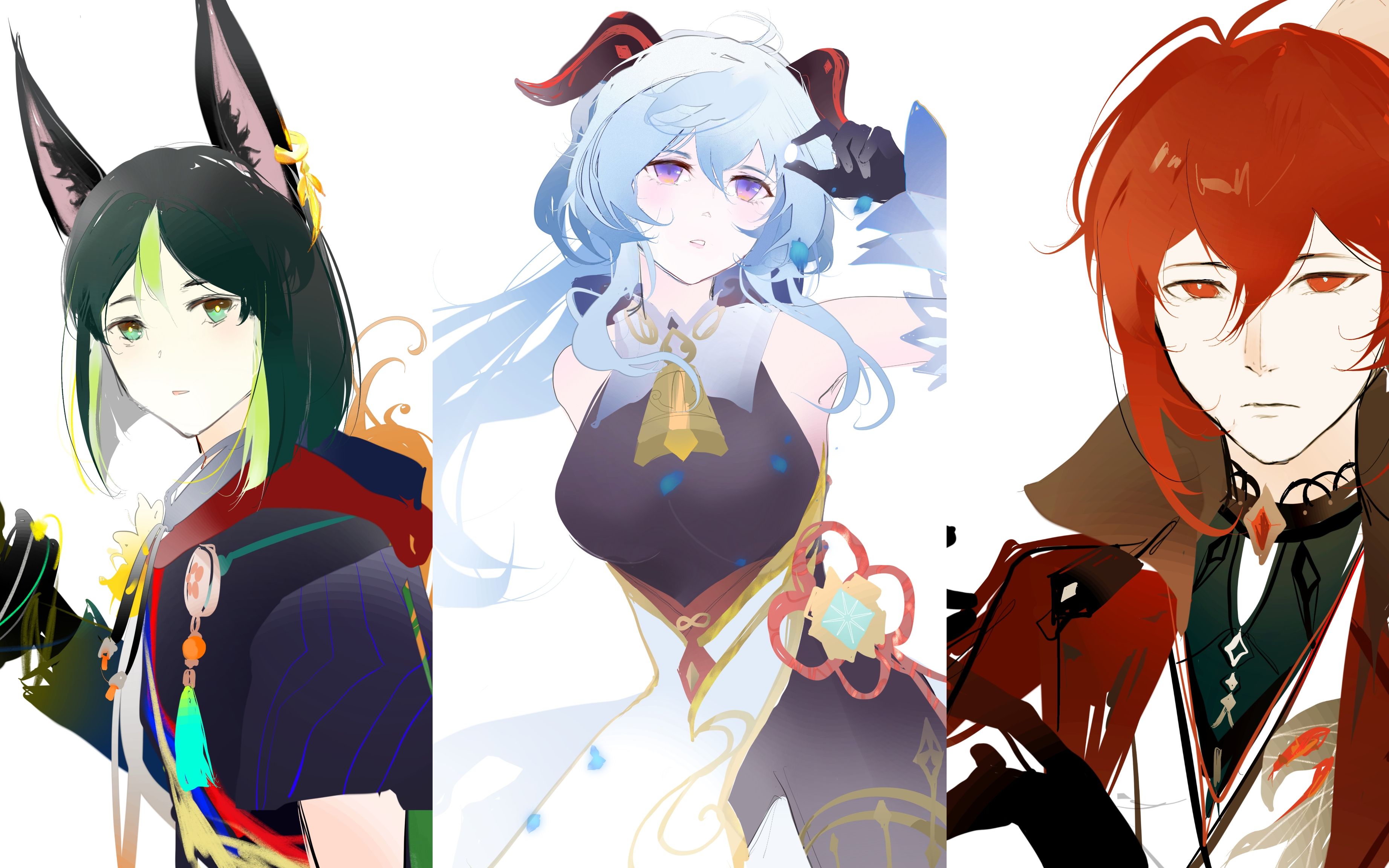 这几天画的原神,提纳里甘雨迪卢克_哔哩哔哩_bilibili
