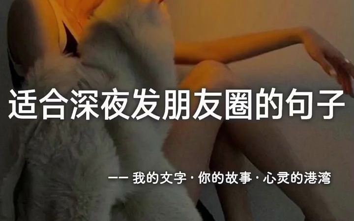 适合深夜发朋友圈的句子哔哩哔哩bilibili