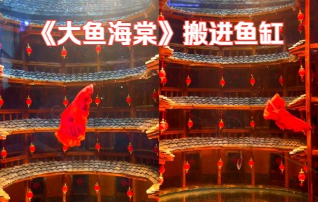 鱼缸造景;福建永定土楼王,神之围楼,大鱼海棠围楼搬进现实,部分素材来自宛如作品,希望大家喜欢;鱼缸造景;微观造景哔哩哔哩bilibili