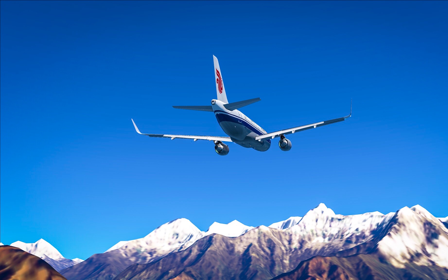 【infinite flight】国航a319 珠穆朗玛峰山腰卢卡拉机场_哔哩哔哩