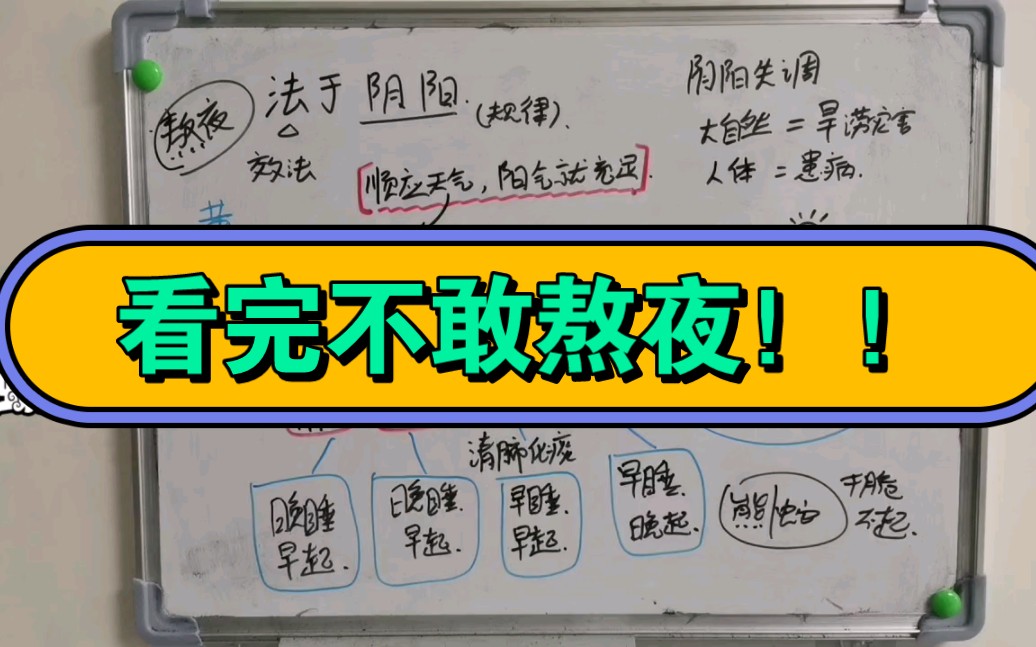 [图]【熬夜必看】从此不再夜跑，不再当夜猫子。养生方法，黄帝内经，上古天真论。