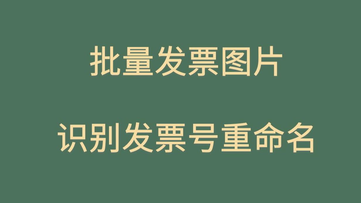 批量区域识别发票图片发票号重命名系统使用教程哔哩哔哩bilibili