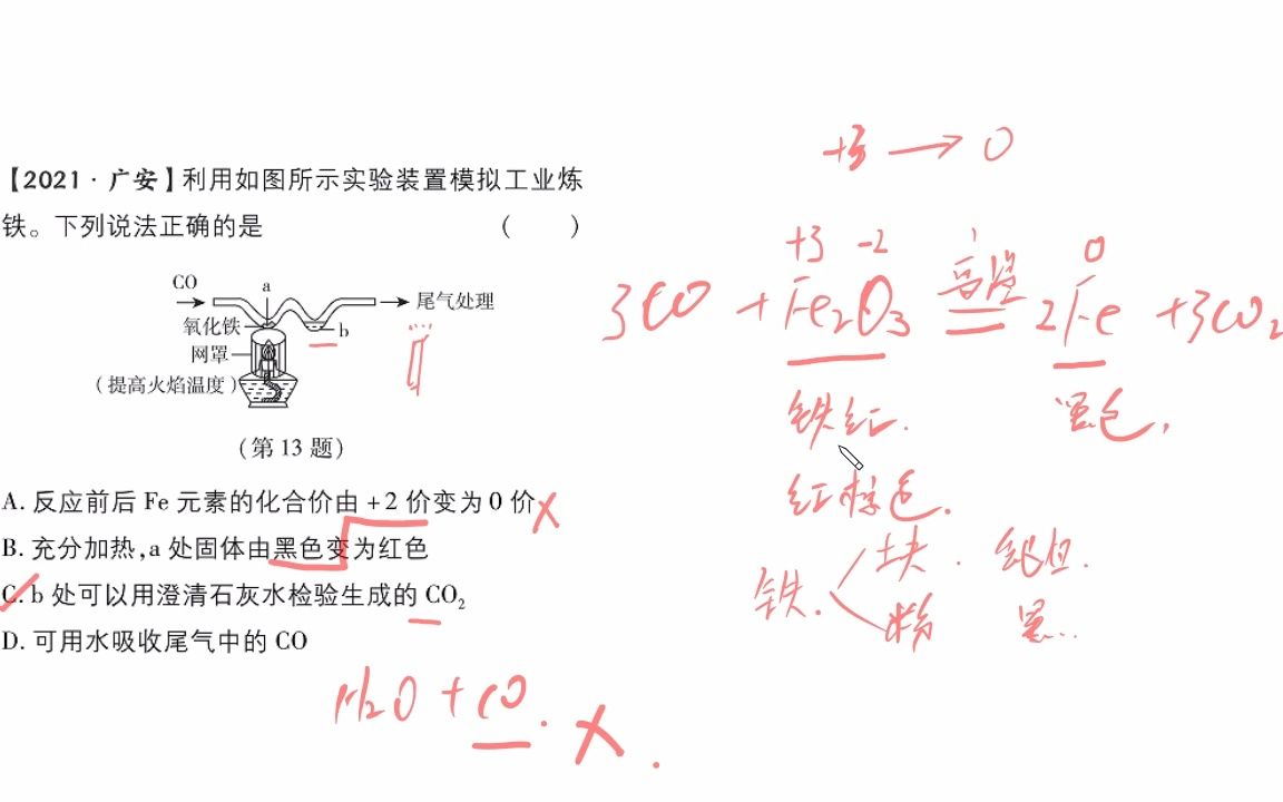 中考化學高爐鍊鐵相關原理探究