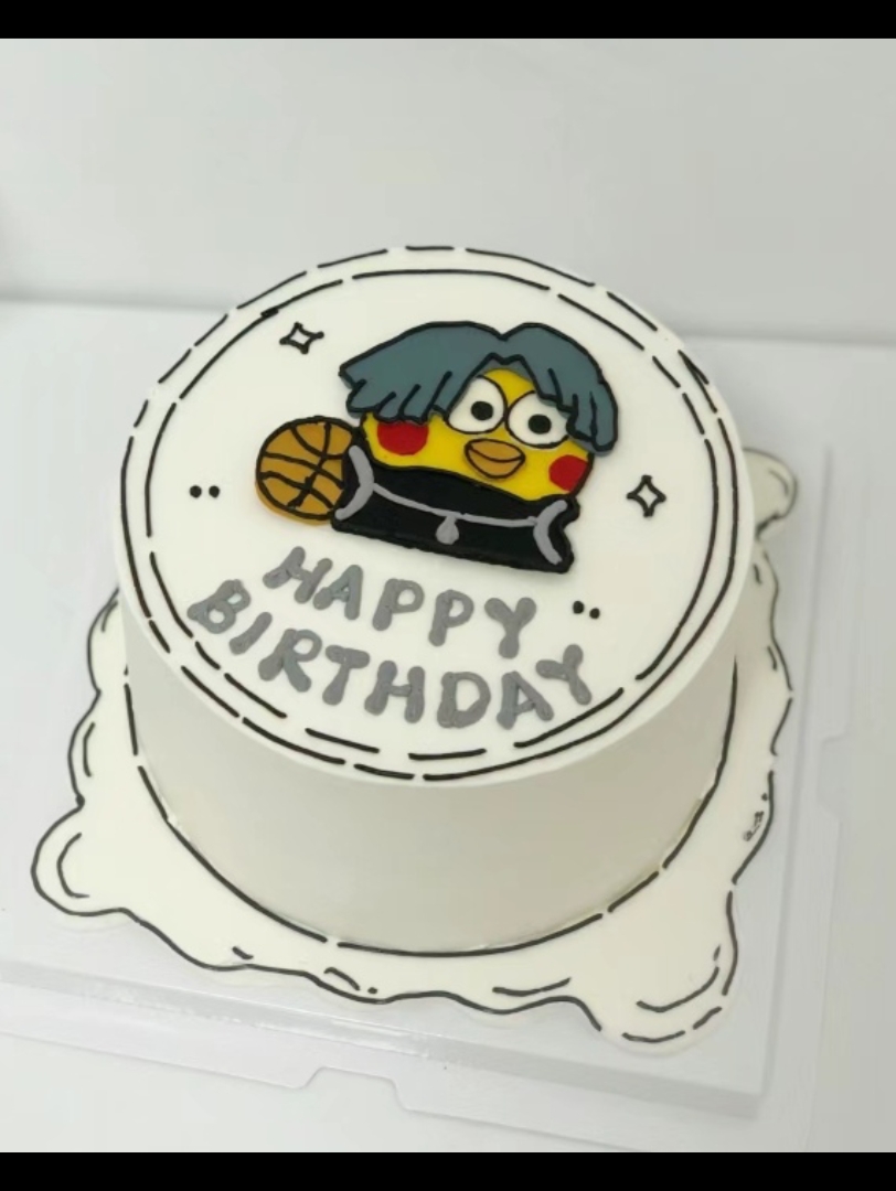 蔡徐坤样子的生日蛋糕图片
