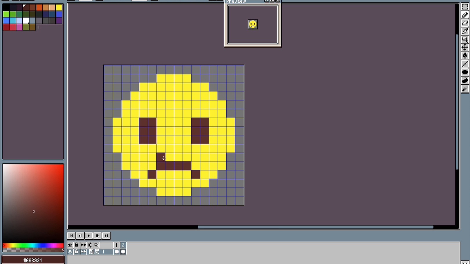 像素画emoji表情包16x16像素5倍速