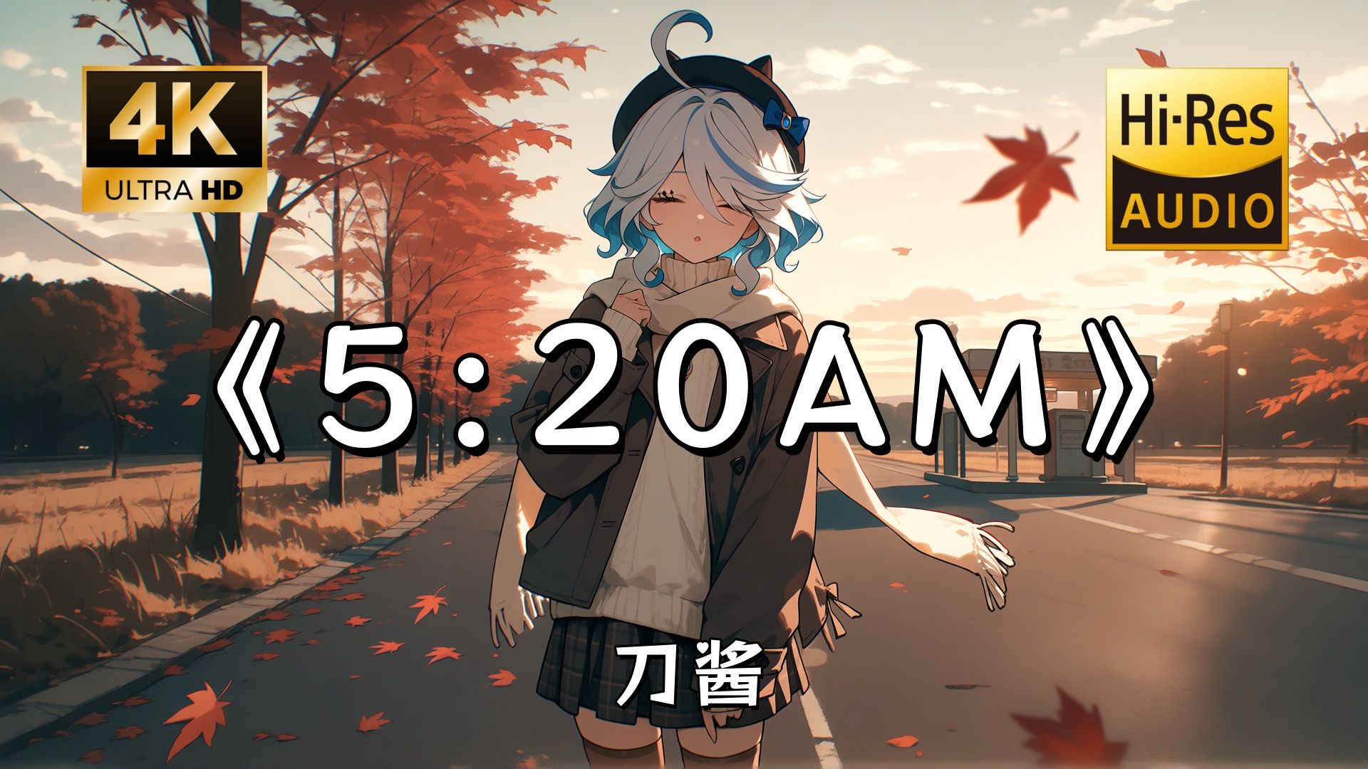 【Hi-Res无损】刀酱《5:20AM》完整版“我感觉躲不掉像云朵躲不过风  我们被吹的越来越远变得如此陌生~”滚动歌词