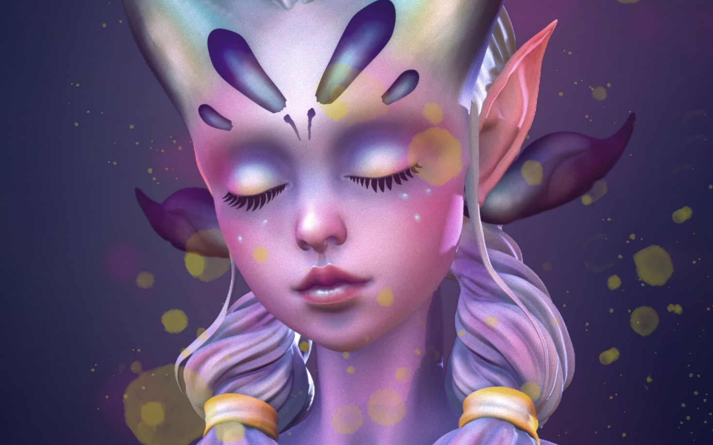 【封面即最终渲染效果】用3d建模软件还原美型角色是什么感受_哔哩