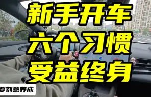 Télécharger la video: 新手开车六个习惯受益终身！