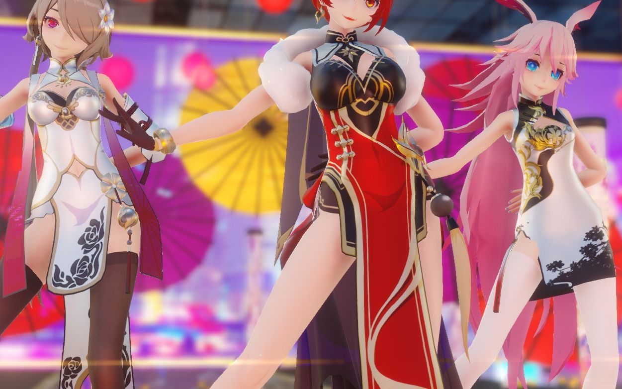 崩坏3超美旗袍娘,舰长刚刚你脸红了对吧.