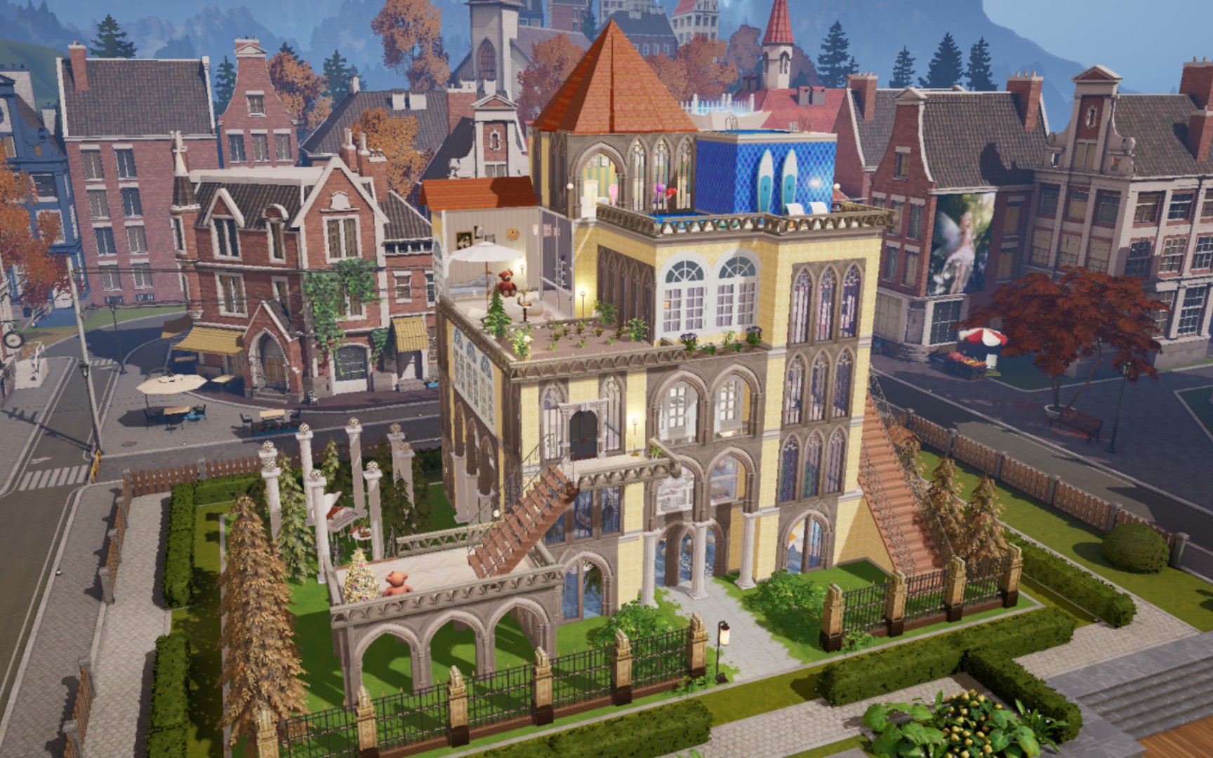 以闪亮之名家园建造 欧风别墅(附格子图)