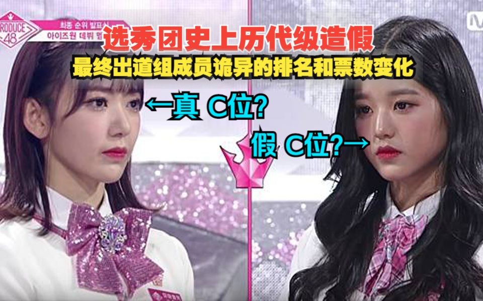 【女团选秀造假史】回顾6年前izone选秀出道组成员诡异的排名和票数