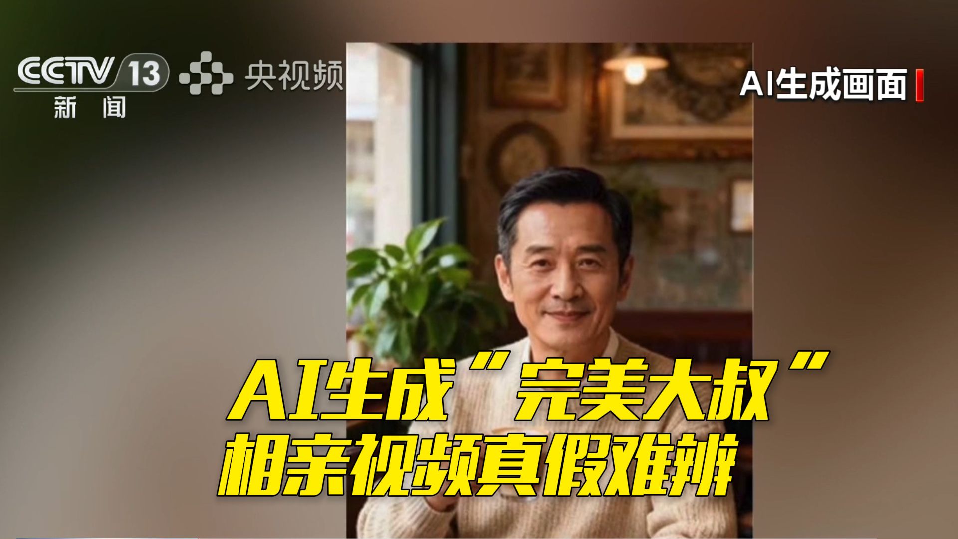 屏幕里风度翩翩的“相亲对象”竟然全是AI生成，央视起底“黄昏恋”AI网络直播间