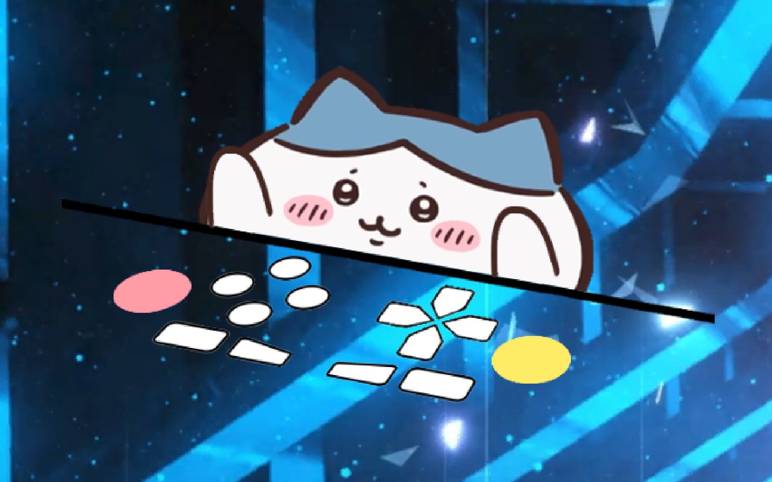 【音游演示】自改哈奇bongocatmver手柄皮肤(非live2d) (sixtar gate