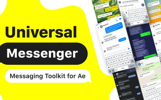 ae模板-短信对话框生成器模板messenger对话框模板whats