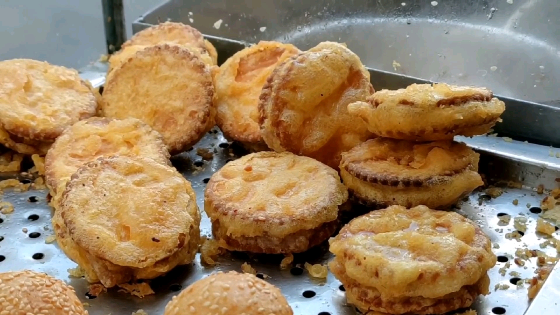 台湾街头小吃炸芋头饼