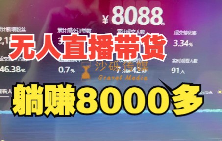 无人带货35小时卖了8000多,抖音快手无人直播技术软件教程,无需主播直播带货哔哩哔哩bilibili