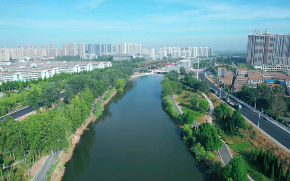 山东鱼台县西支河美丽绿色廊道