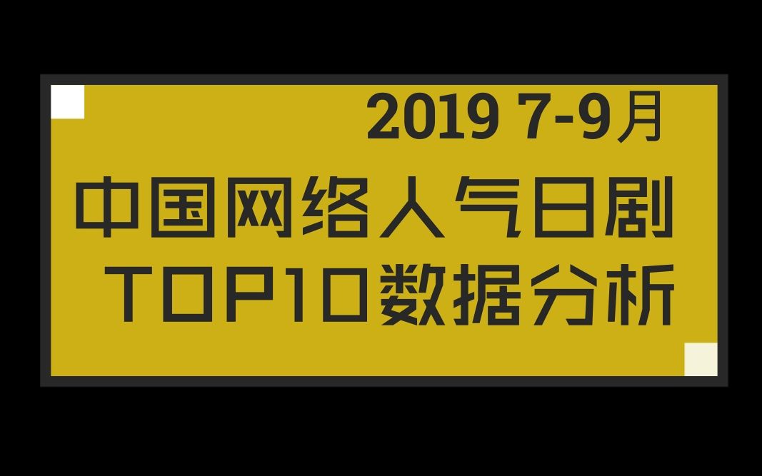 【数据分析】本季网红日剧TOP10排名!~基于人人主站下载量及豆瓣数据分析~哔哩哔哩bilibili