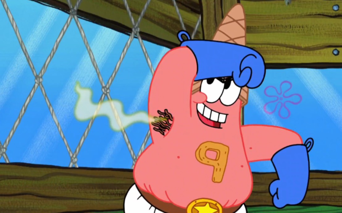 派大星变成了超人?还是一如既往的呆