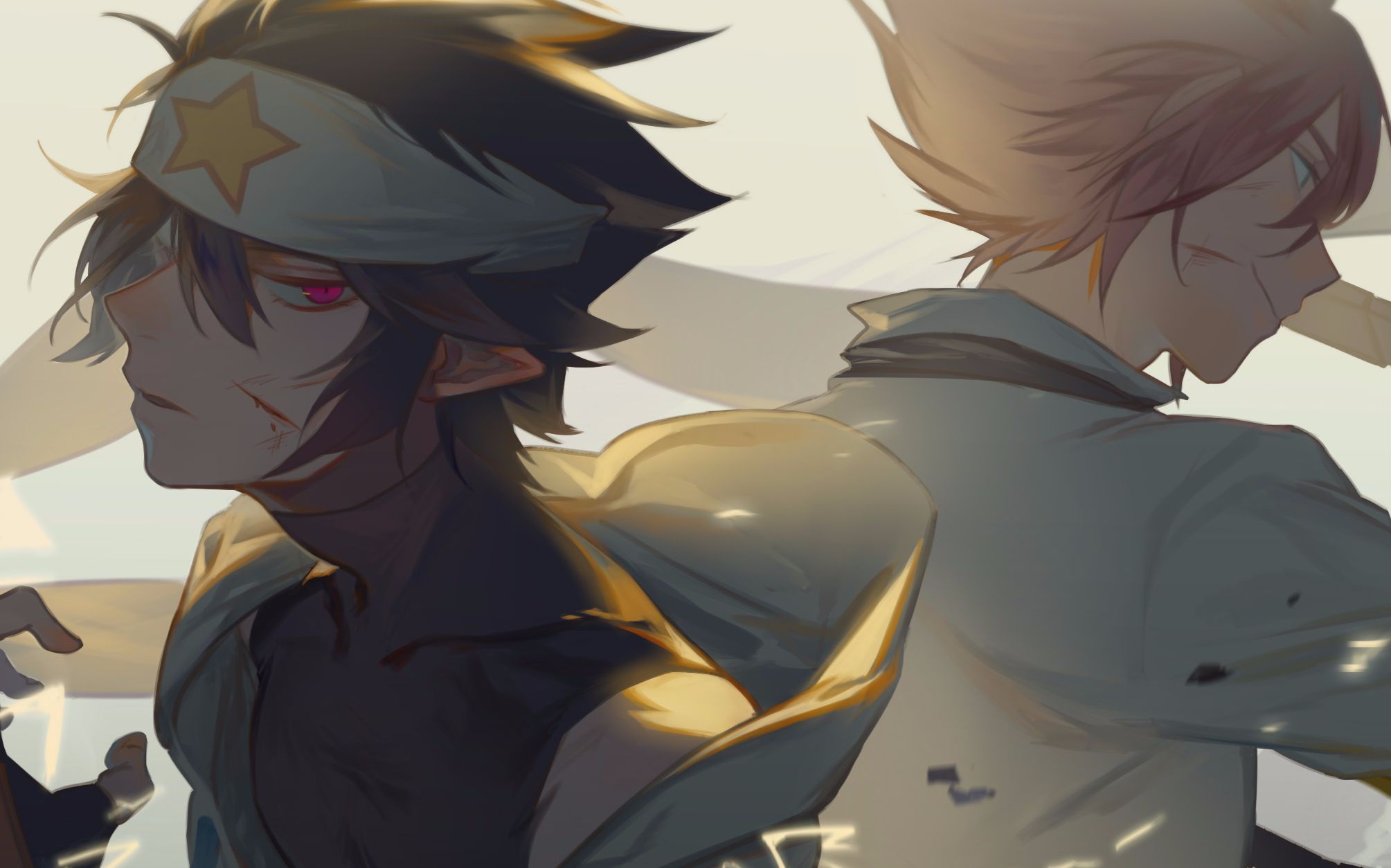 板绘凹凸同人我的背后就交给你了我不管我站安雷