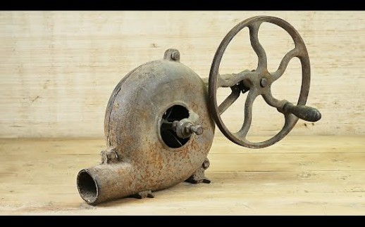 翻新修复————油管一小哥翻新一台农村灶台才会用到的手摇风箱