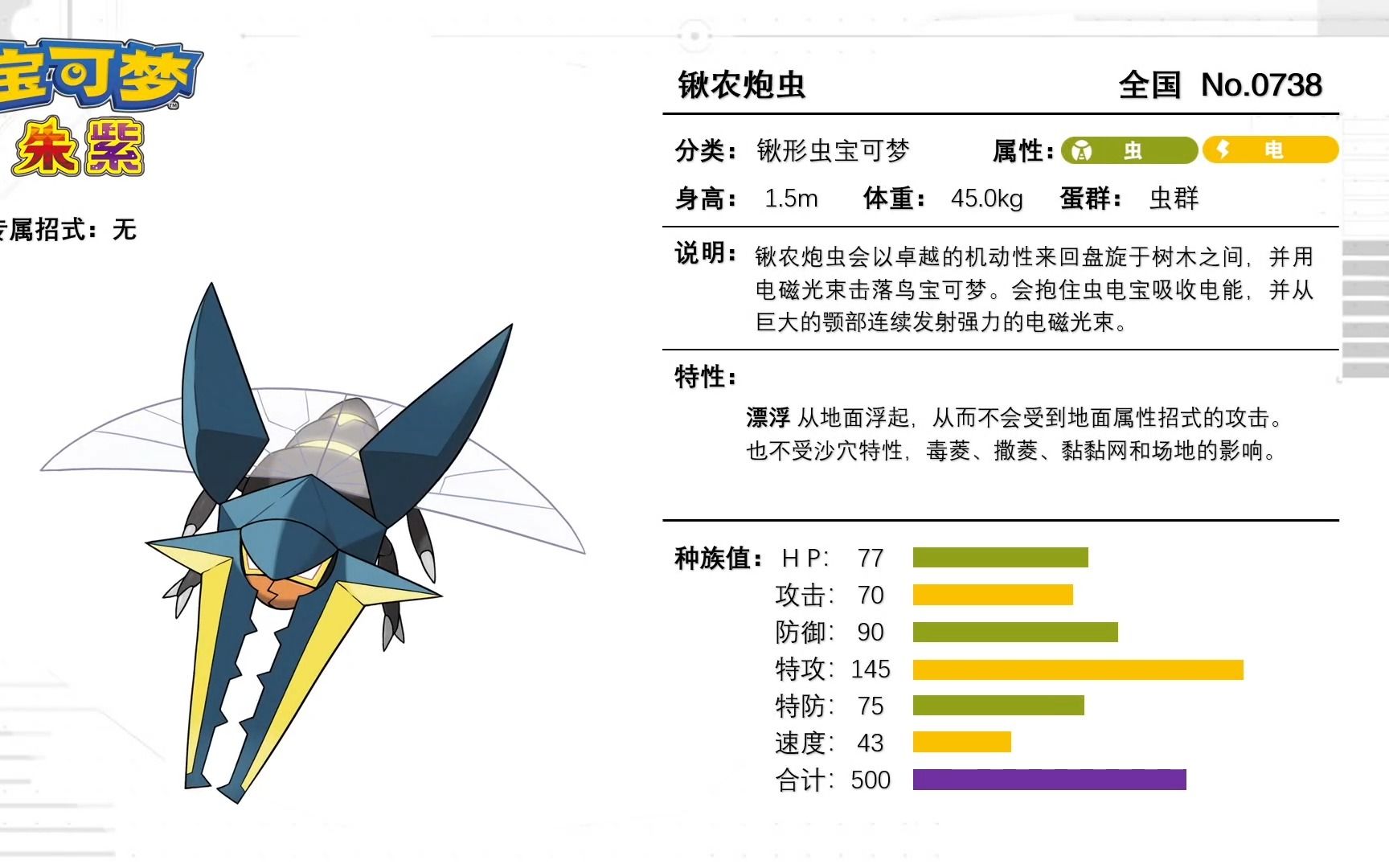 超帅气的虫系宝可梦!