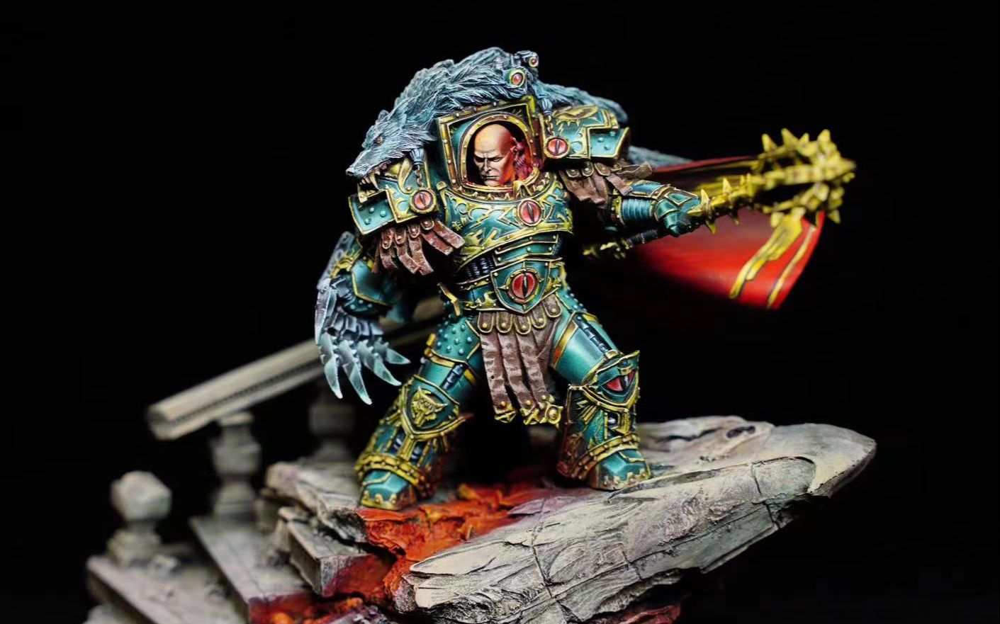 战锤30k 影月苍狼 荷鲁斯之子 基因原体部分涂装过程分享