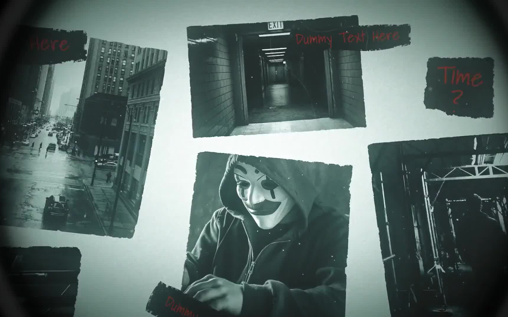 ae模板-通缉令侦探线索破案电视剧片头模板破案线索信息汇总展示视频