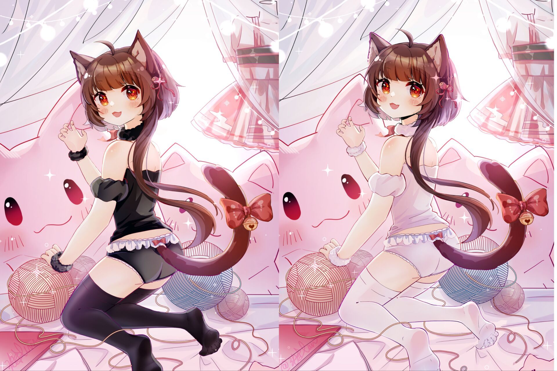 【泠鸢yousa】喜欢黑猫还是白猫?进来领取你的鸢宝猫咪吧