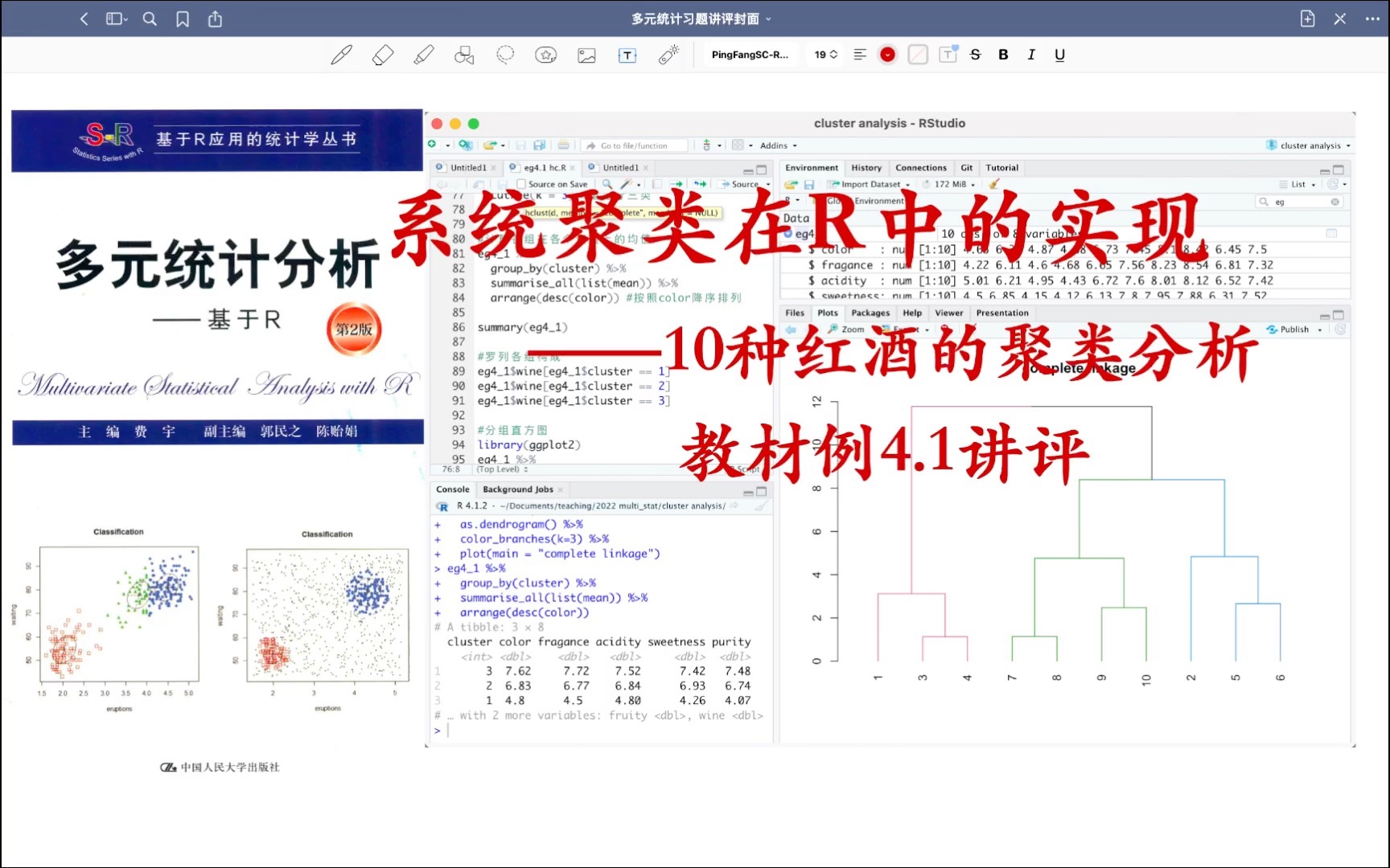 系统聚类在R中的实现——10种红酒的聚类分析 《多元统计分析——基于R》例4.1讲评哔哩哔哩bilibili