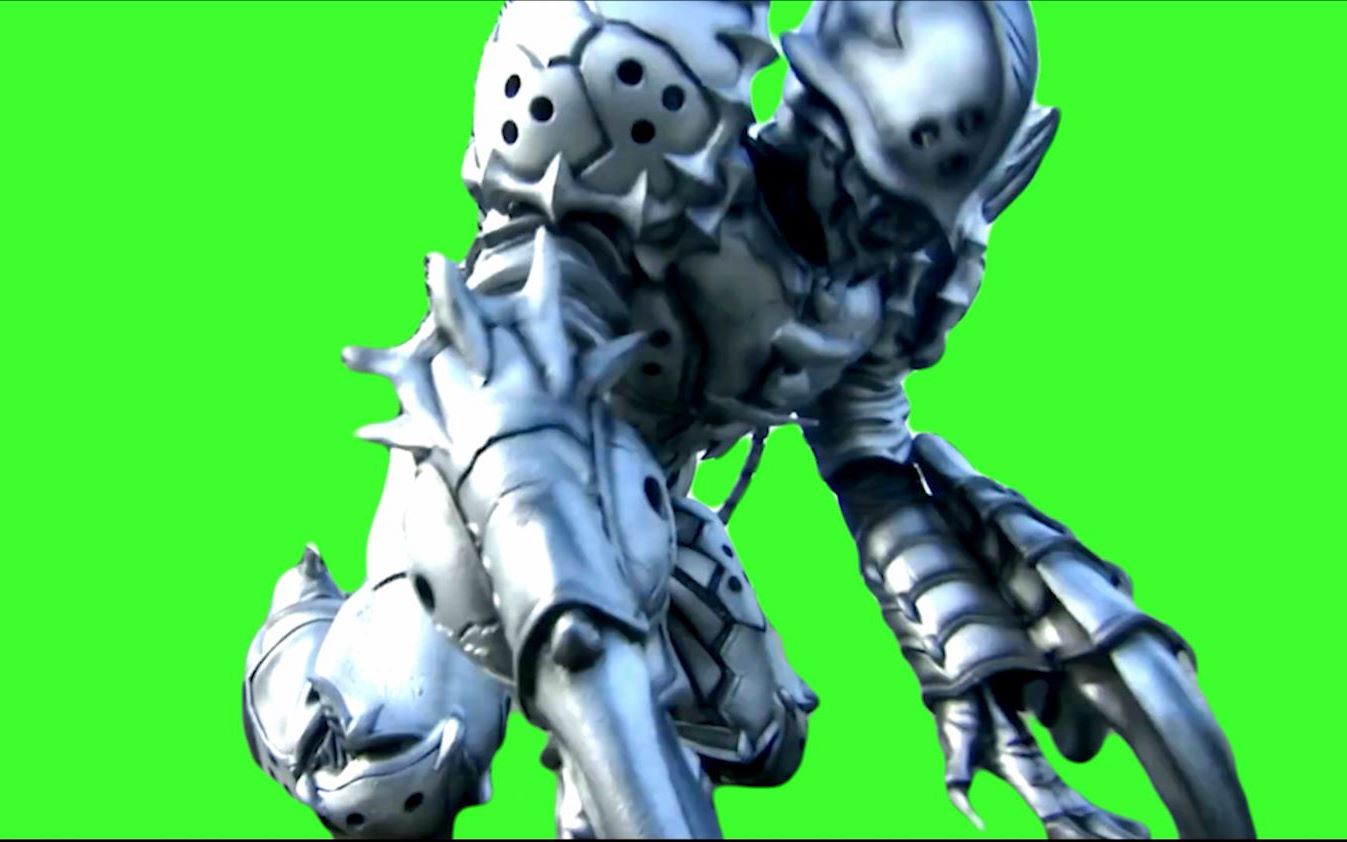 神代剑异虫变身特效绿幕素材