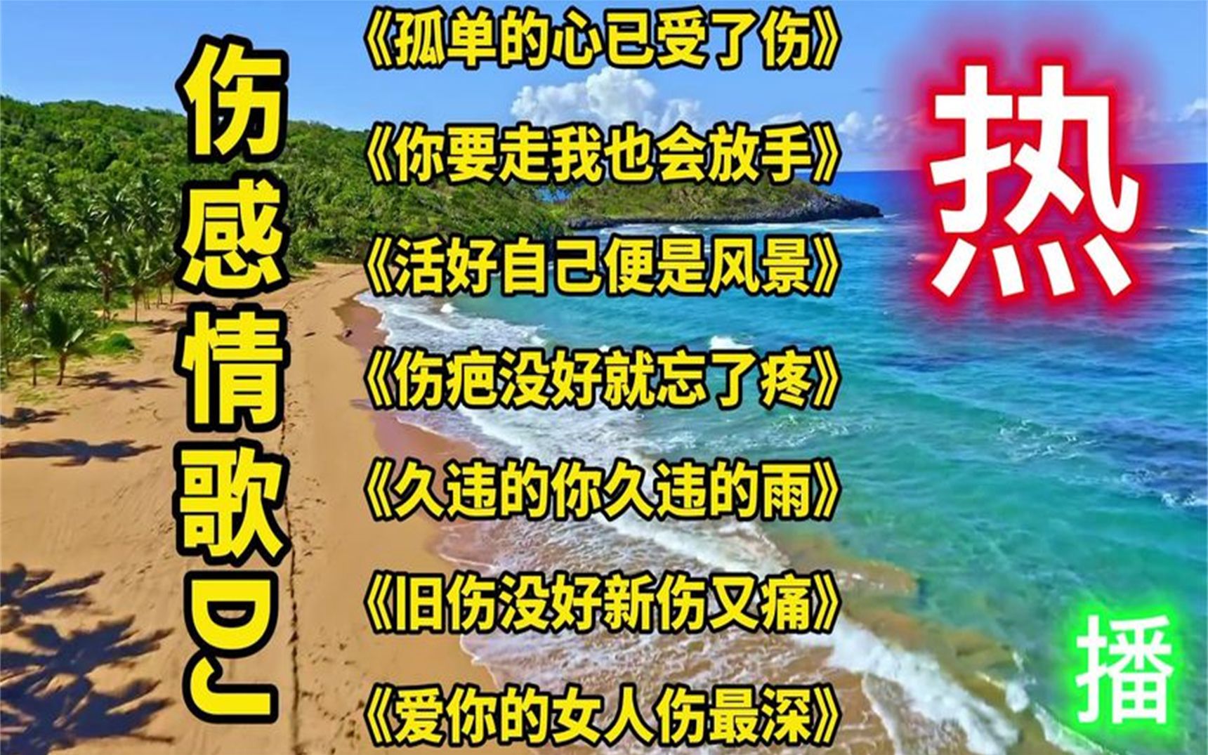 [图]2022精选网络火爆伤感情歌，首首好听，歌声太走心了，百听不厌！