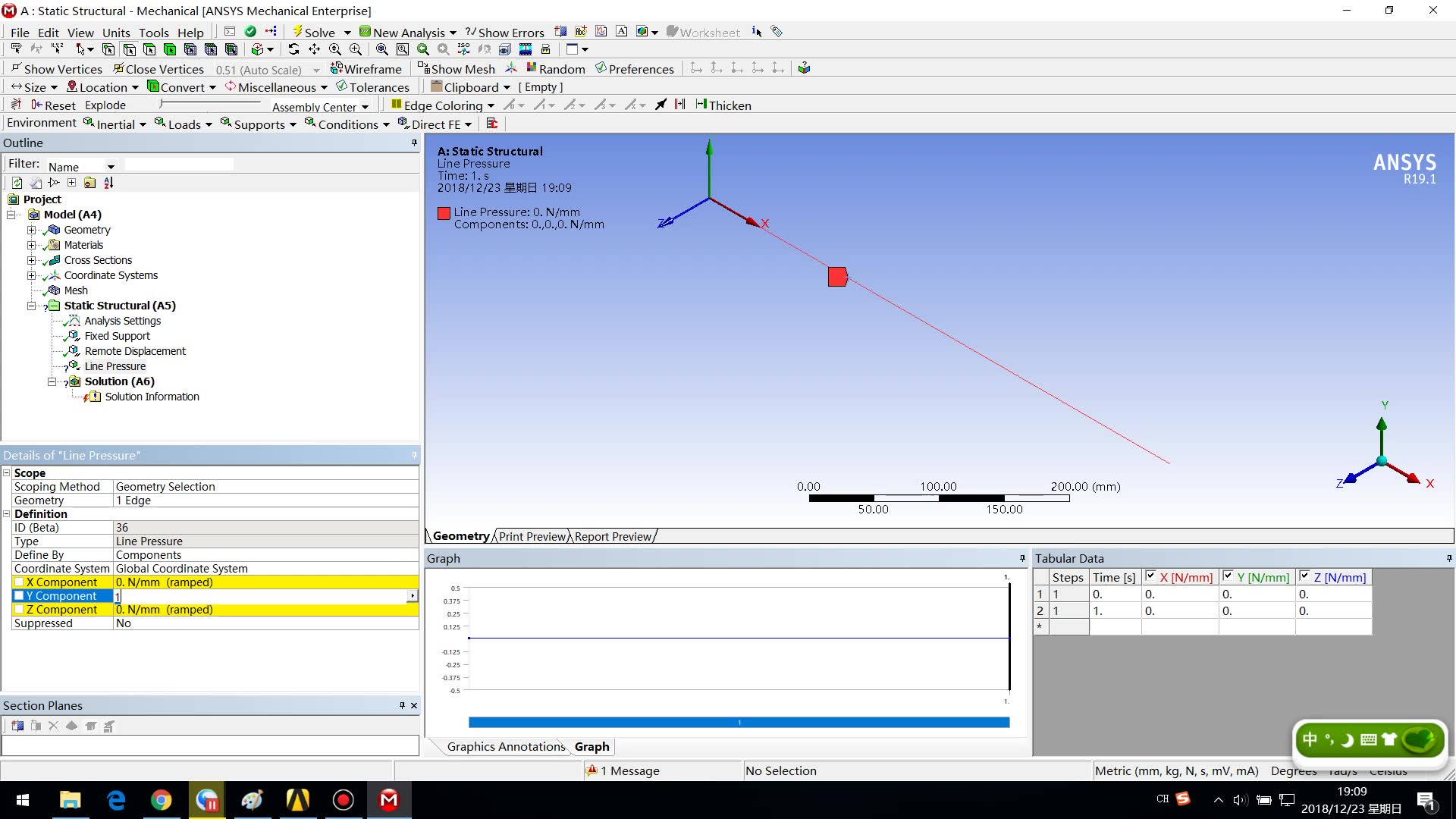 ANSYS16.0WorkBench基础教程 梁 均布载荷 静力哔哩哔哩bilibili