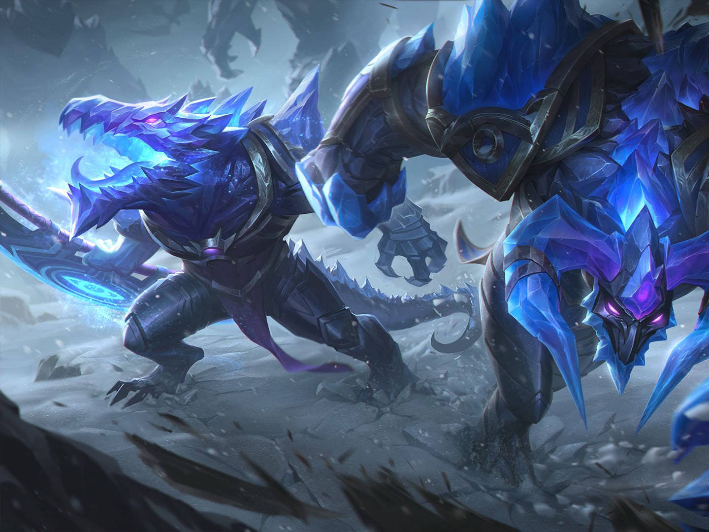 【英雄联盟手游】小小宝典奖励皮肤:黯晶巨鳄 雷克顿