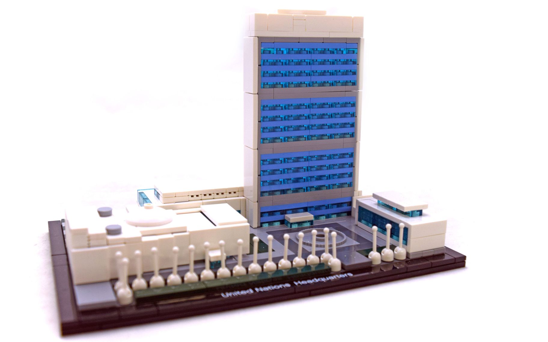 乐高lego21018建筑系列联合国总部拼搭搬砖视频