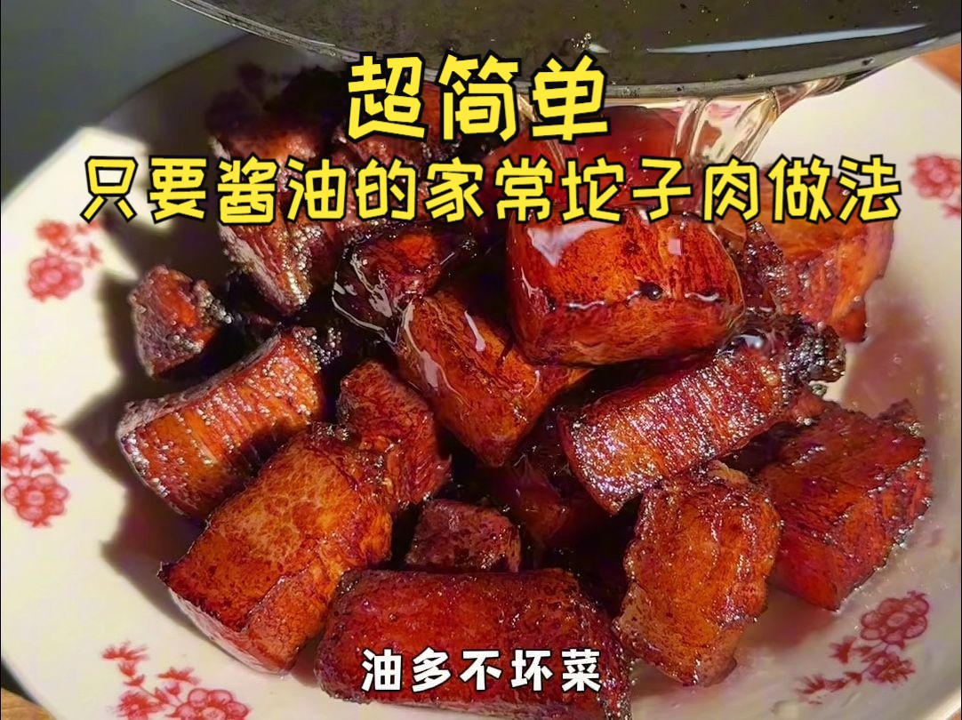 分享老妈常做的坨子肉做法,我们这也叫红烧肉哔哩哔哩bilibili