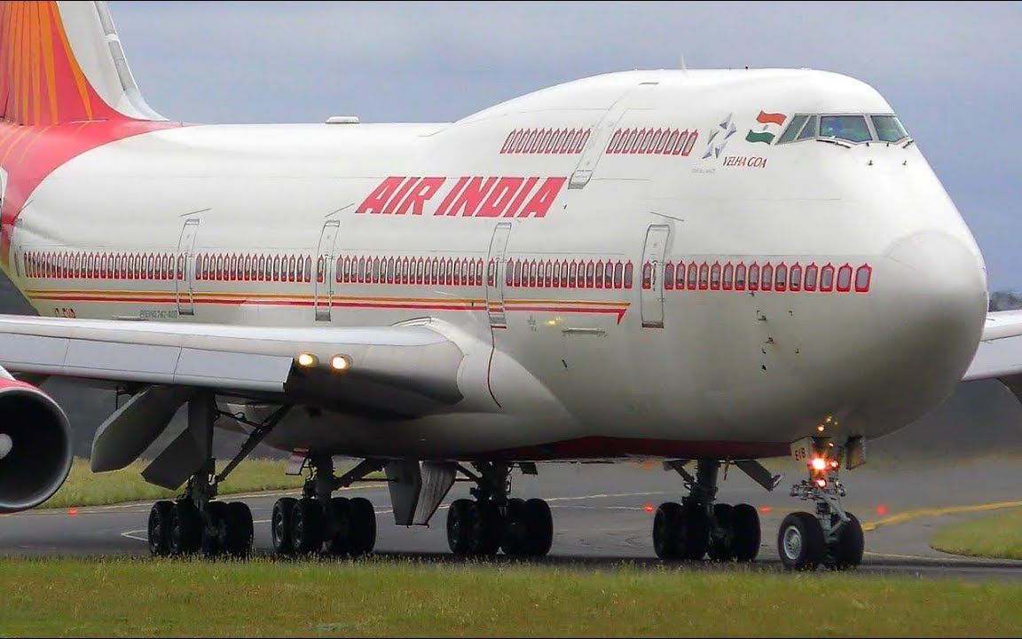 印度航空波音747降落-墨尔本机场