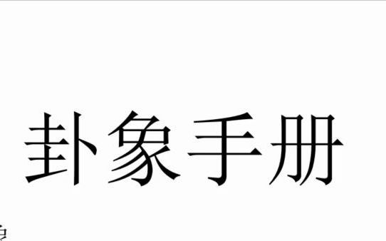 卦象手册易经学习必备工具哔哩哔哩bilibili