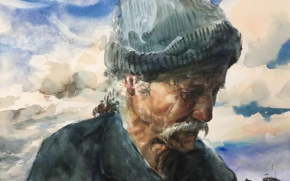 柴崎爷爷水彩画的基本人脸绘画技巧