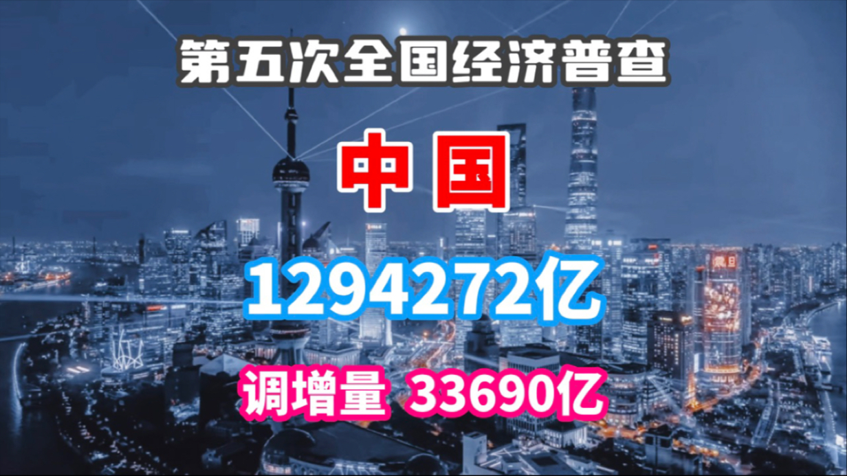 【GDP速报】第五次全国经济普查数据公布:调增3.36万亿!总量超129.4万亿!哔哩哔哩bilibili