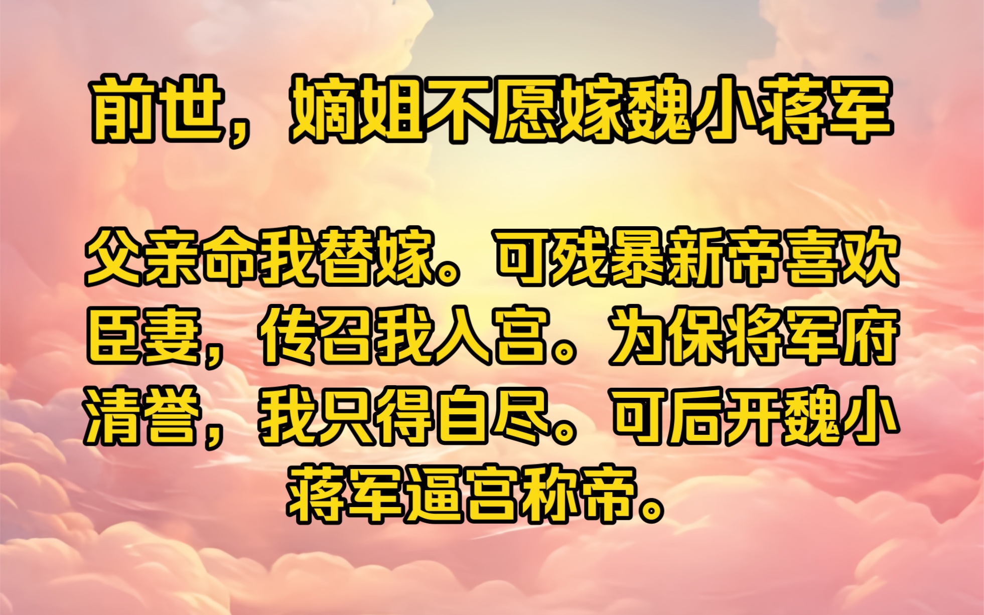 前世,嫡姐不愿嫁魏小蒋军,父亲命我替嫁.可残暴新帝喜欢臣妻,传召我入宫.为保将军府清誉,我只得自尽.可后开魏小蒋军逼宫称帝.哔哩哔哩bilibili