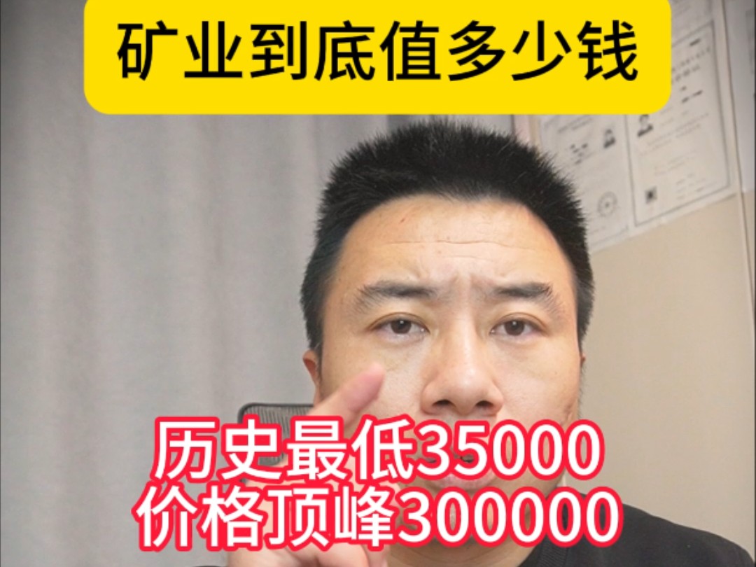 矿业到底值多少钱,历史最低35000,价格巅峰300000,24年出成绩前180000,出成绩后目前没啥成交的哔哩哔哩bilibili