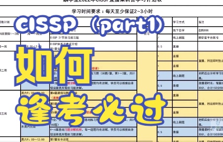 2023年CISSP第1期免费公开课(part1)| 最新官方第九版教材简介|小白如何入行网络空间安全领域?哔哩哔哩bilibili