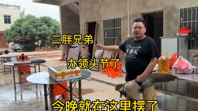 二胖兄弟办领头节了,认识路的过来