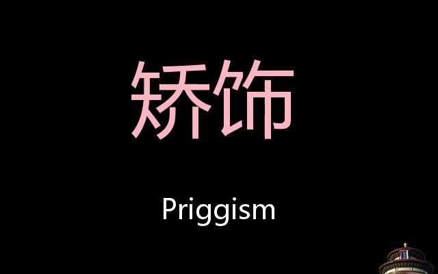 矫饰 Chinese Pronunciation priggism哔哩哔哩bilibili