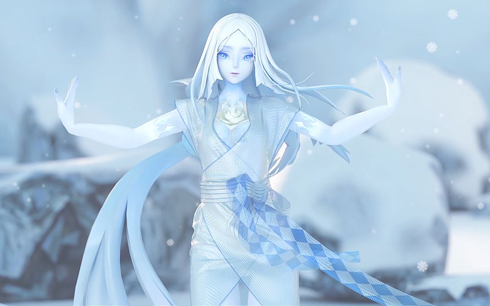 蝉冰雪女霜雪千年阴阳师模型配布