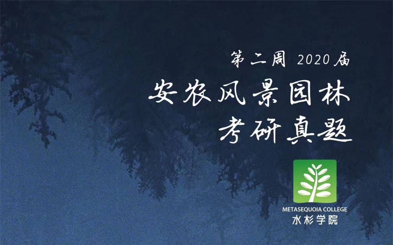 安徽农业大学风景园林2020考研快题真题解析——城市休闲广场设计哔哩哔哩bilibili