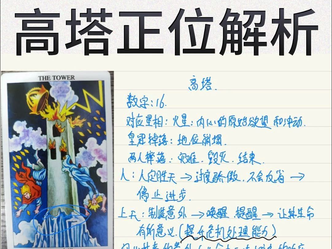 韦特塔罗牌——高塔正位解析哔哩哔哩bilibili