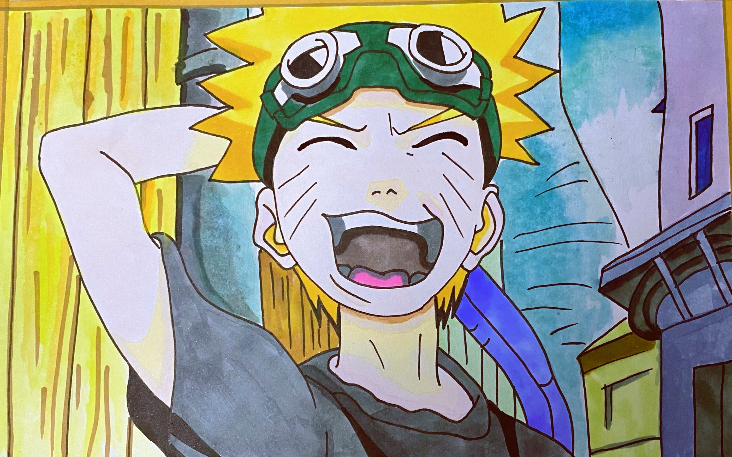 手绘火影忍者|漩涡鸣人登场,画动漫人物还是有很大问题的,o(∩_∩)o