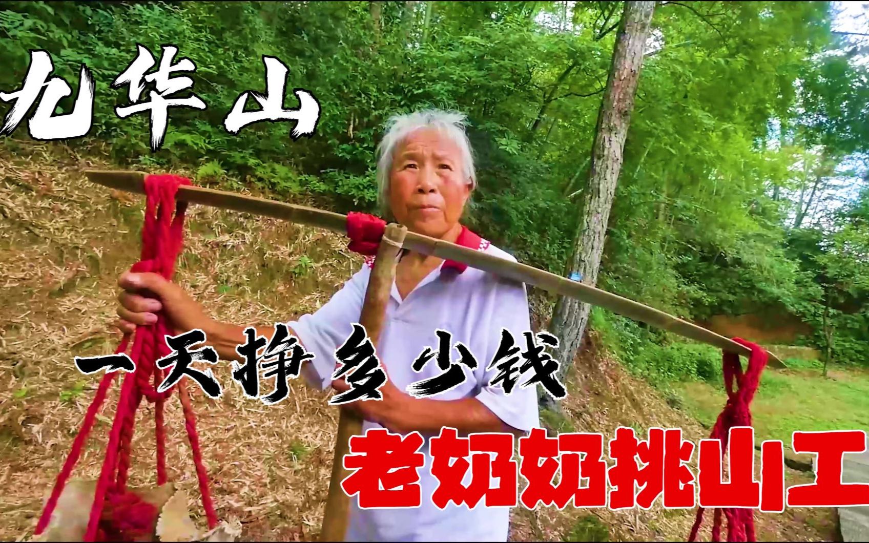 [图]我们竟然走的——九华山朝圣古道！差点迷失在大山里！偶遇老奶奶挑山工，负重几十斤，一挑几里山路，太不容易了！